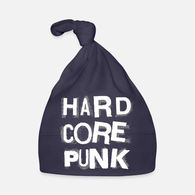 Hardcore Punk Stencil Text Organic Baby Cap
