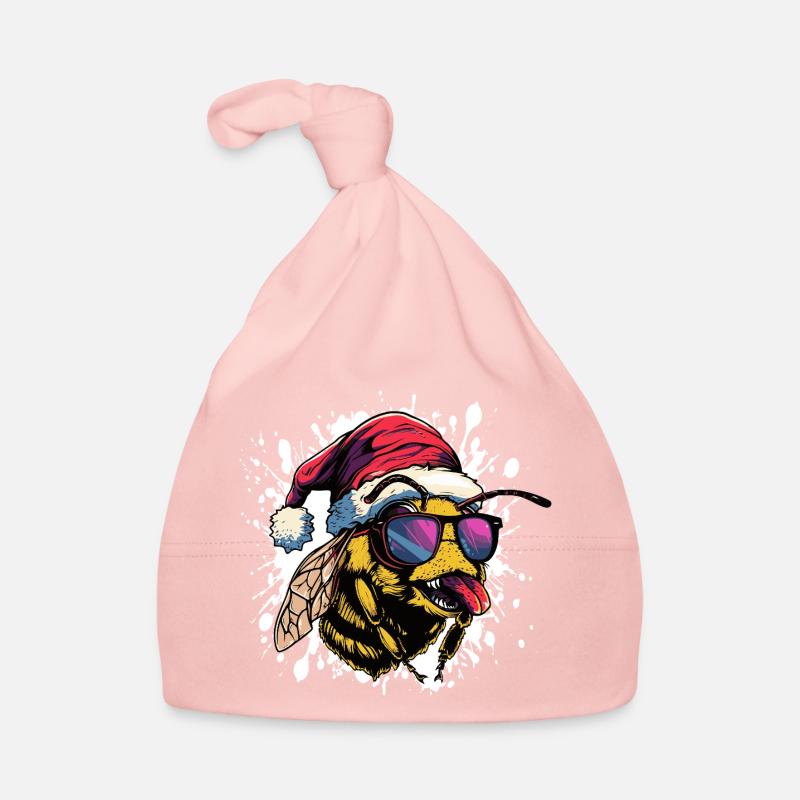 Bee Christmas Funny Organic Baby Cap