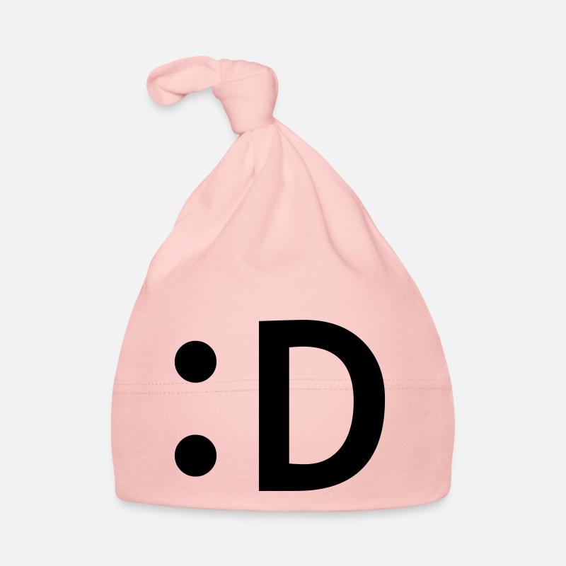 :D smiley lachen - Baby Bio-Mütze - Rosa