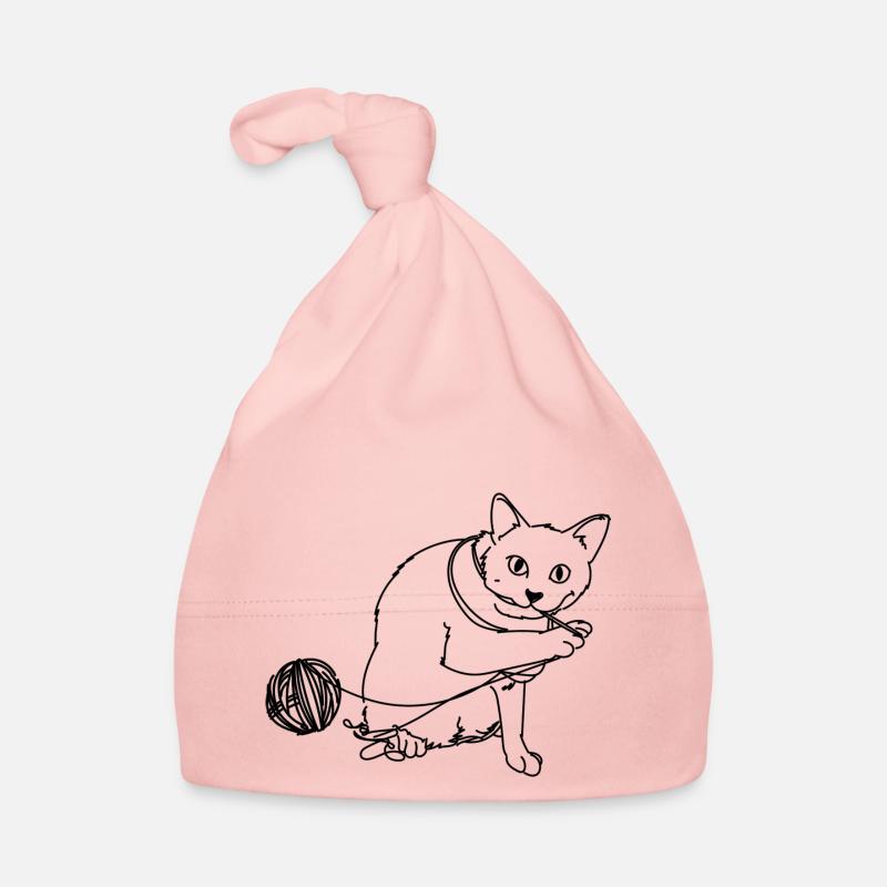 Playing cat Organic Baby Cap