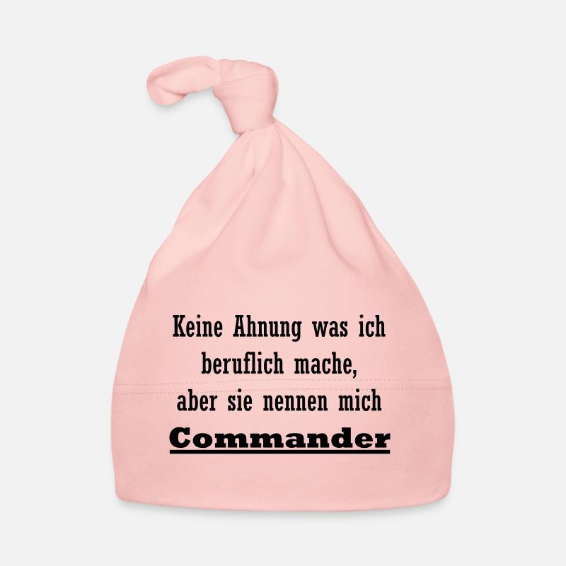 Commandant est mon métier Bonnet bio Bébé