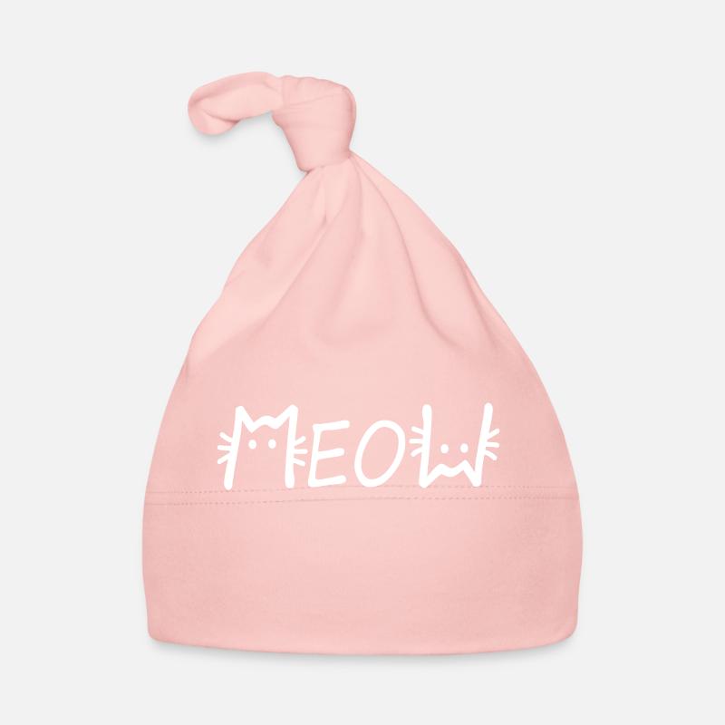 Couleur de motif de chat mignon chat meow chat librement sélectionnable Bonnet bio Bébé