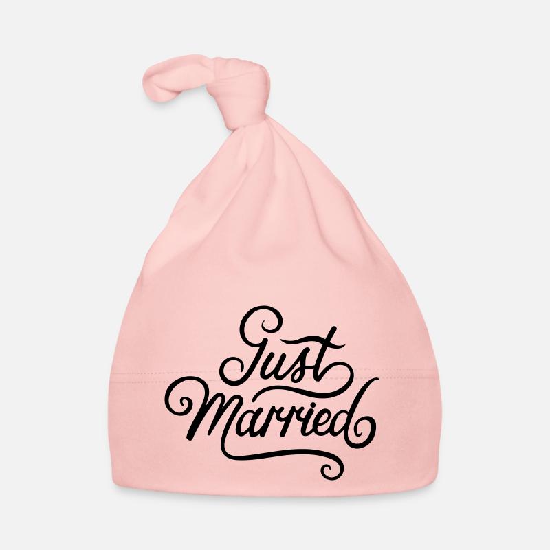Frisch verheiratetet. Sag es hiermit-Just married! Baby Bio-Mütze