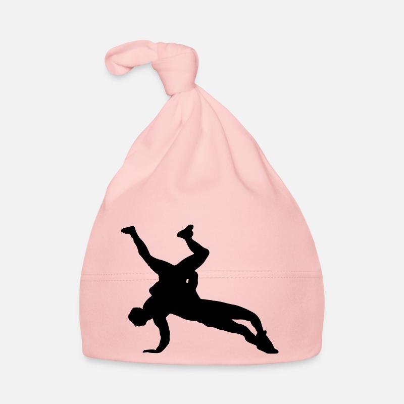 Wrestling Silhouette Design Organic Baby Cap