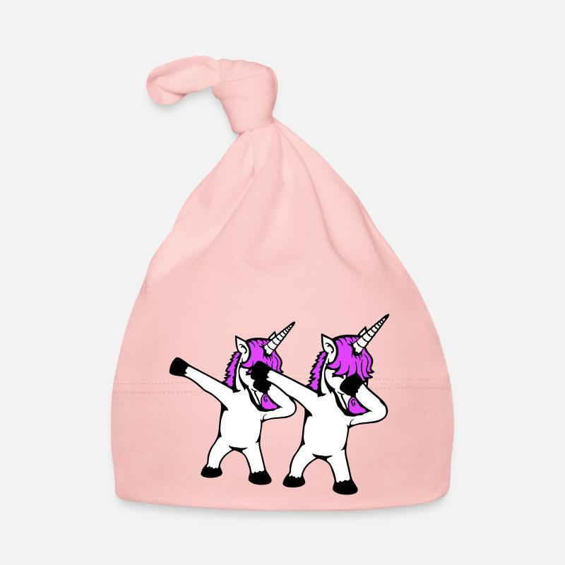 2 Unicorns Dabbing Dab Dance Party Pose Gesture Team Organic Baby Cap