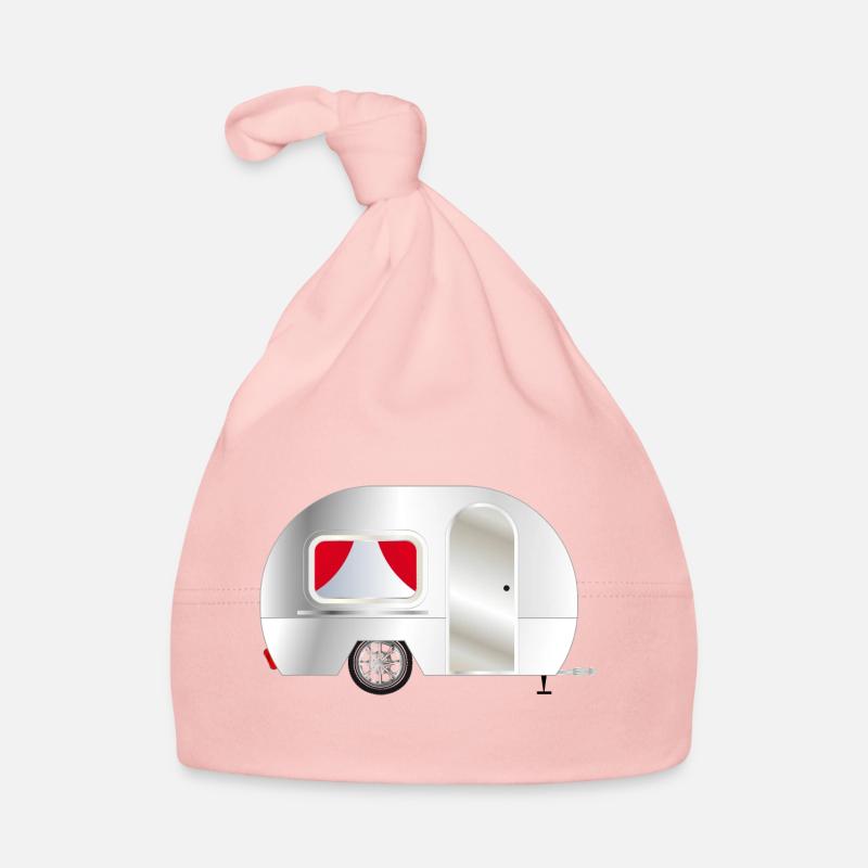 caravane mignonne pour les sentiments nostalgiques - Bonnet bio Bébé - rose