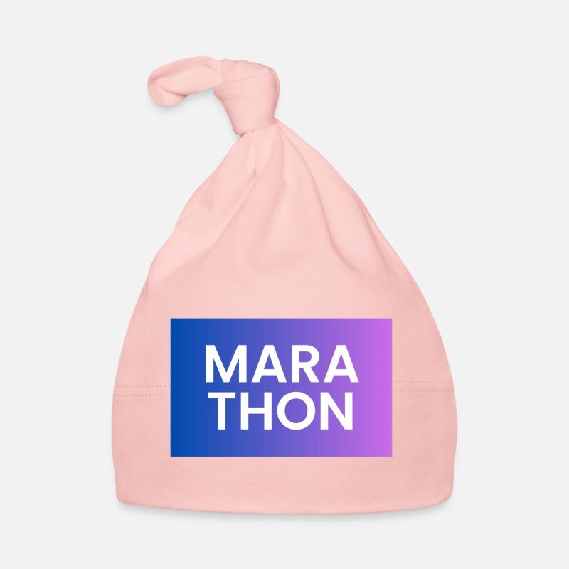 Marathon Gradient Shirt Design Baby Bio-Mütze