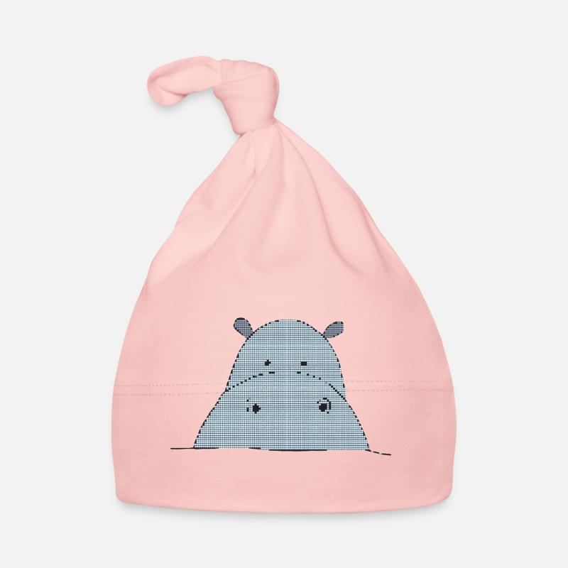 Hippopotame adapté aux pixels Bonnet bio Bébé