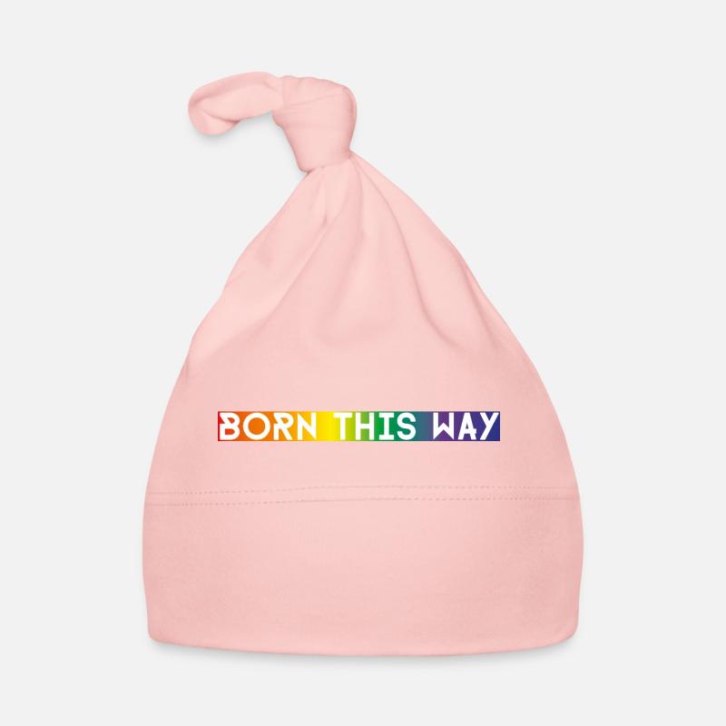 born this way blanc sur arc-en-ciel Bonnet bio Bébé