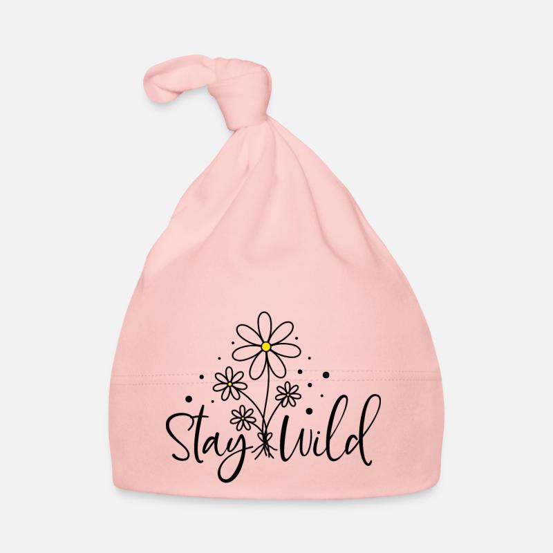 Bleiben Sie Wildblume Gänseblümchen Bleiben Sie selbst wild Baby Bio-Mütze