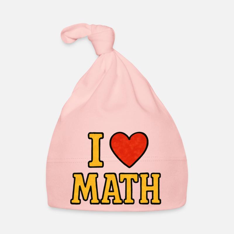 I ♥ Math – Ringard et fier - Bonnet bio Bébé - rose