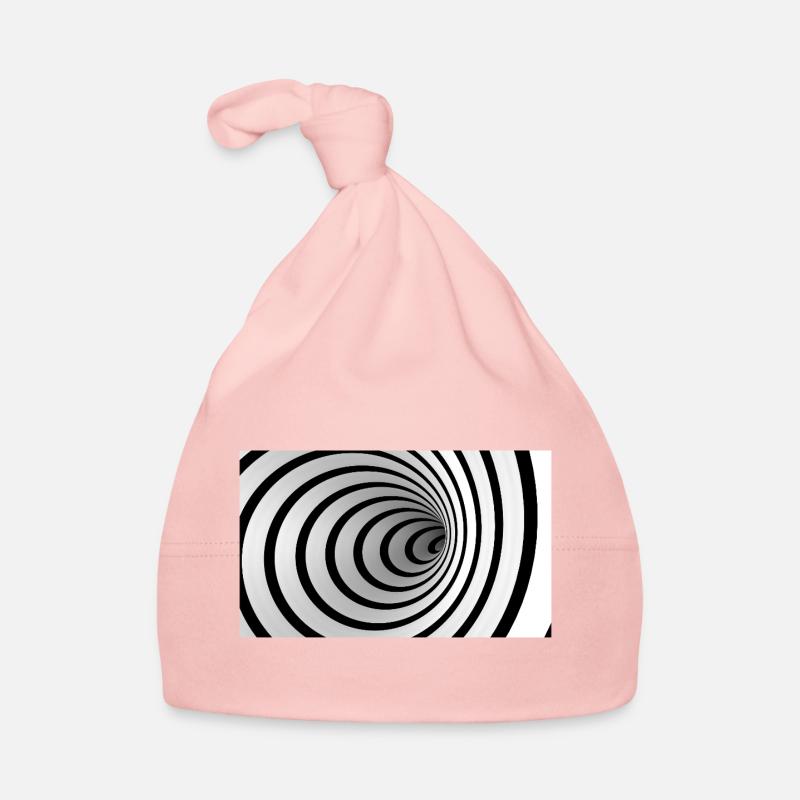 Schwarz-Weiß-Spiralwirbel Baby Bio-Mütze