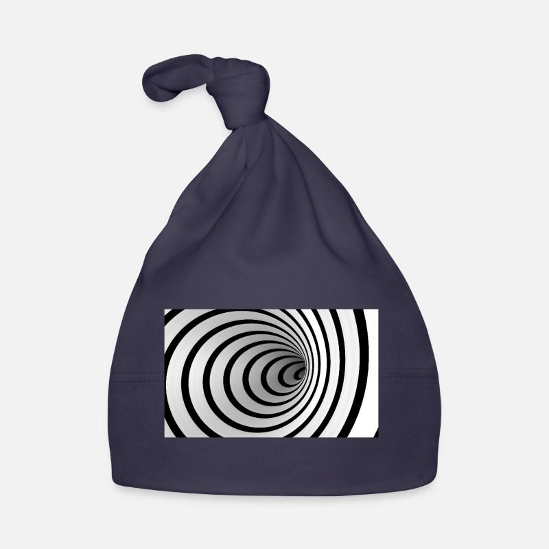 Spirale noire et blanche vortex Bonnet bio Bébé