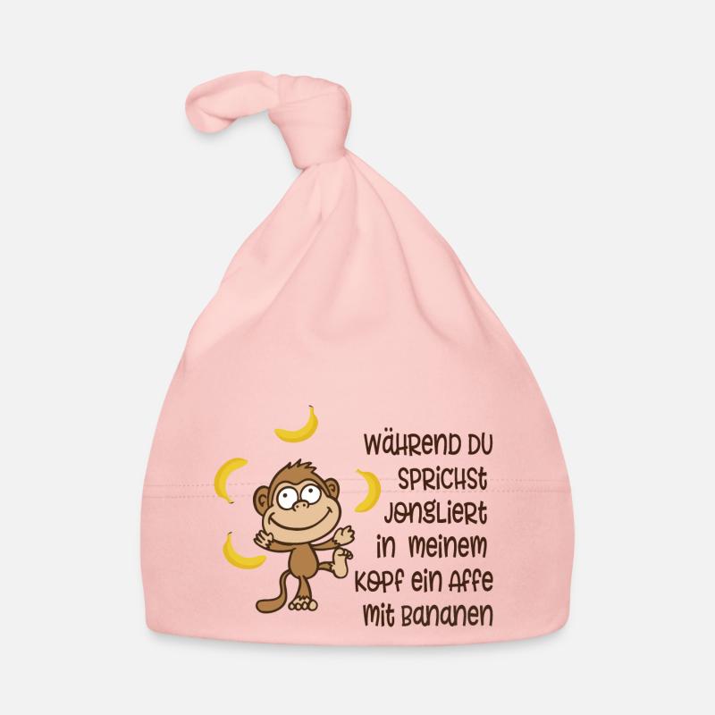 Affe mit Bananen Baby Bio-Mütze