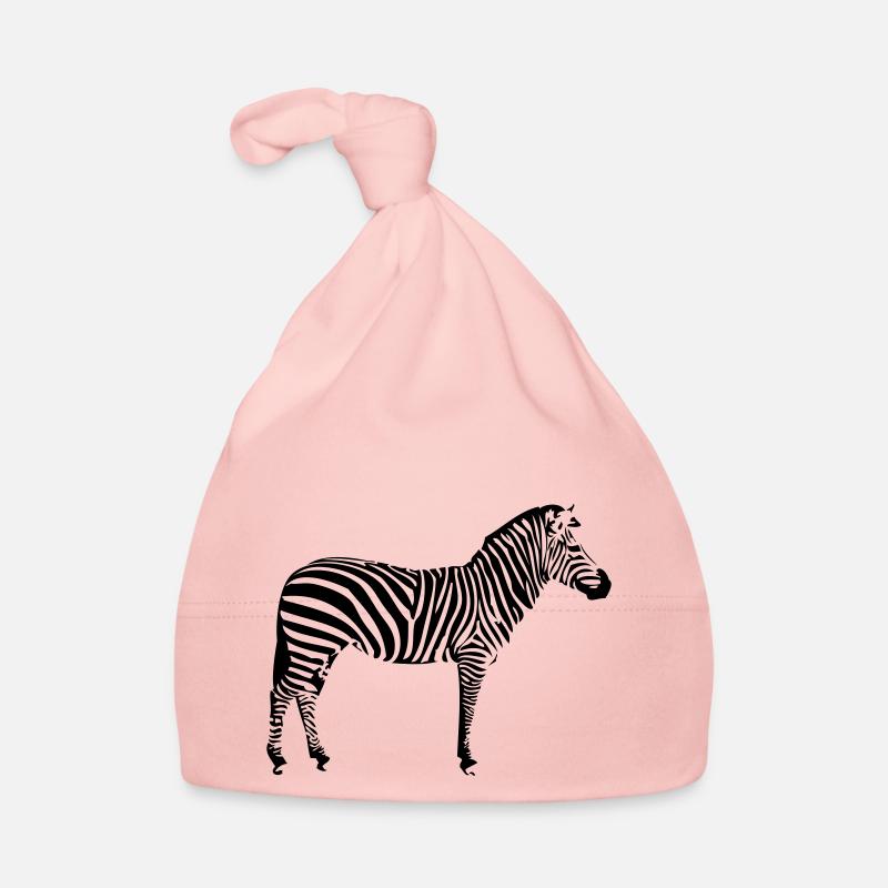 Zebra 1 - Baby Bio-Mütze - Rosa