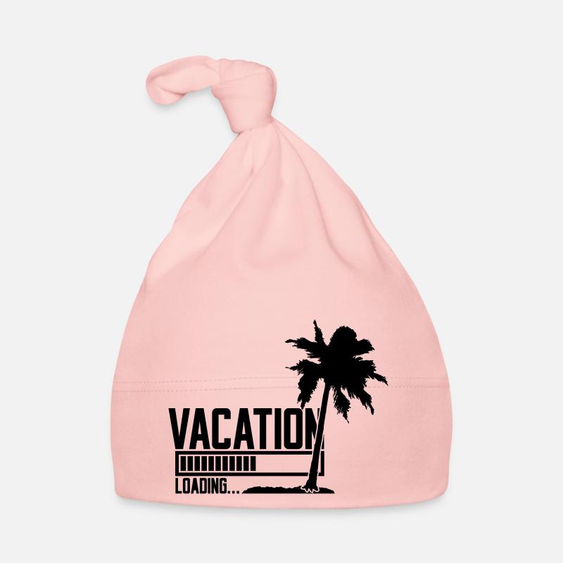 vacation palm sea beach vacation loading ladebalk Organic Baby Cap