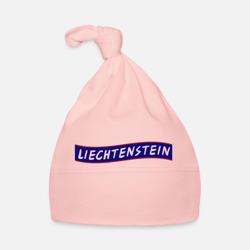 Lettrage Liechtenstein Drapeau vectoriel graphique Bonnet bio Bébé