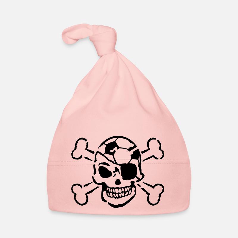 soccer_skull_head_fe1 Organic Baby Cap