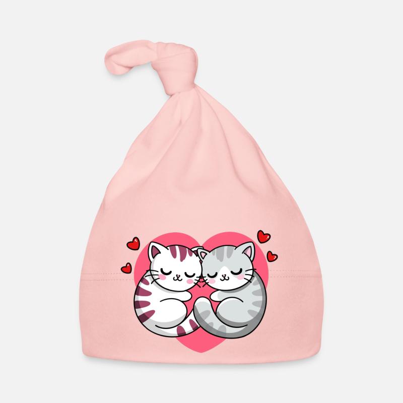 Chats de la Saint-Valentin Bonnet bio Bébé