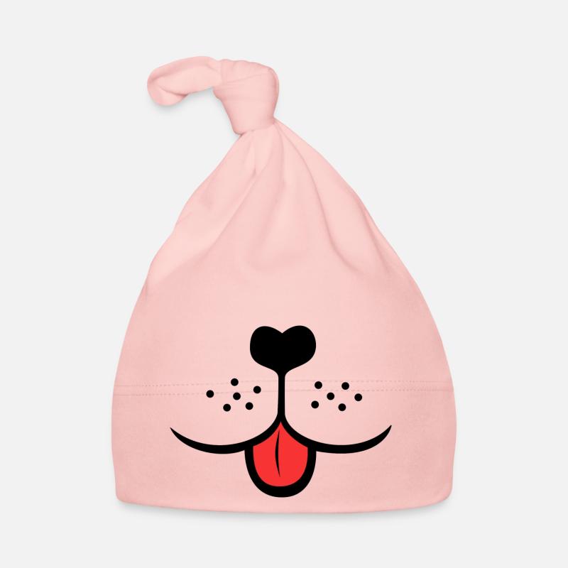 Museau d’animal avec la langue tendue Bonnet bio Bébé