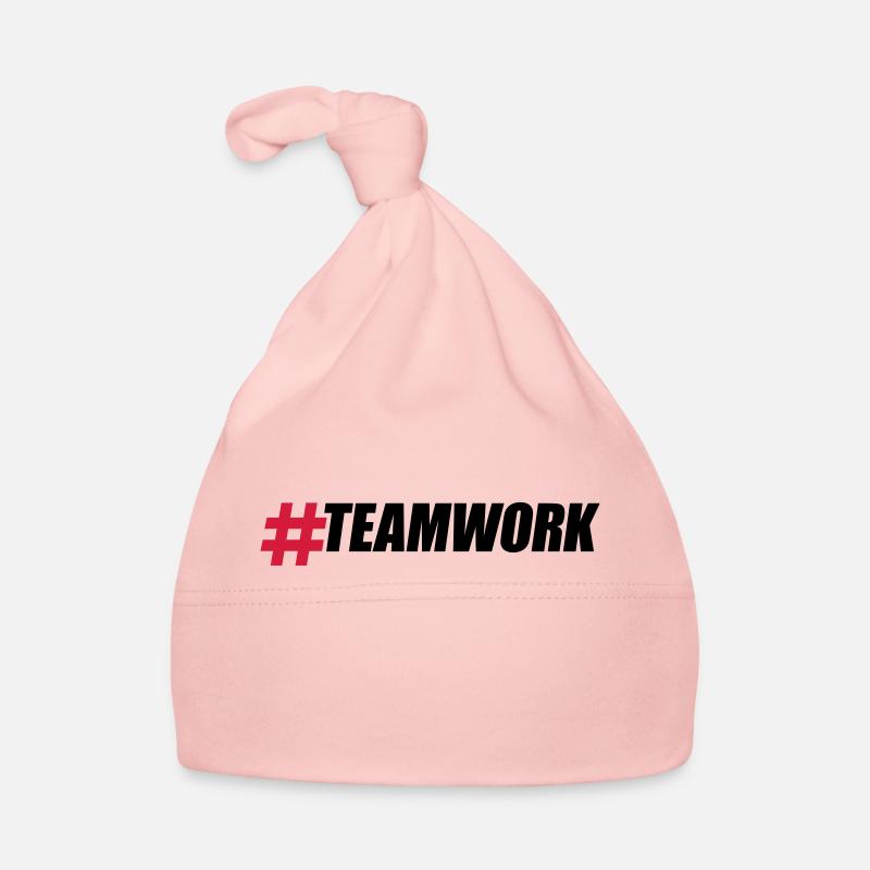 Hashtag Teamwork Logo Design Crew Freunde Gruppe B Baby Bio-Mütze