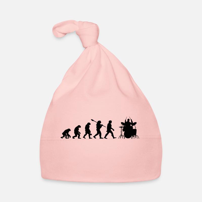 Evolution Drummer Player Gift Drummer Organic Baby Cap