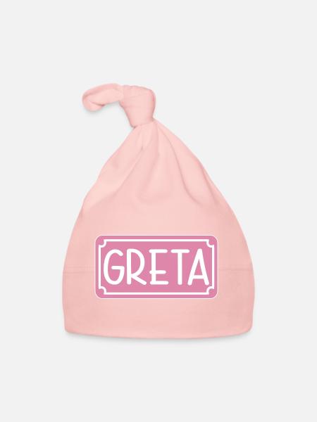 NAME GIFT GIRL GRETA SHIELD - Organic Baby Cap - pink - Front