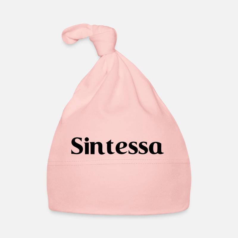 Sintessa - Sort skrifttype Babyhue af økologisk bomuld