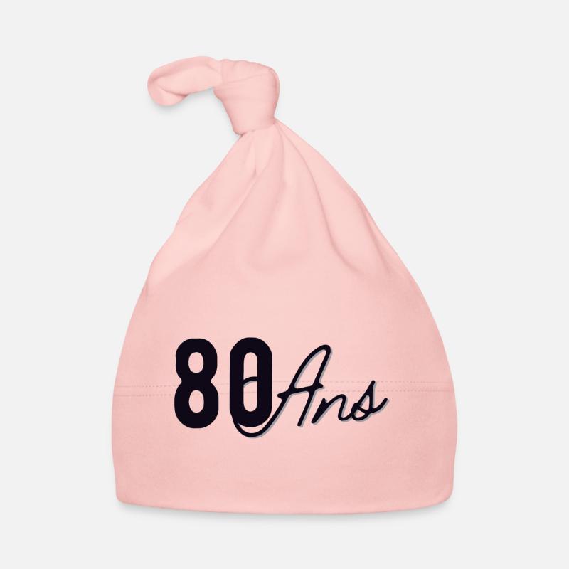 80 Ans - Bonnet bio Bébé - rose