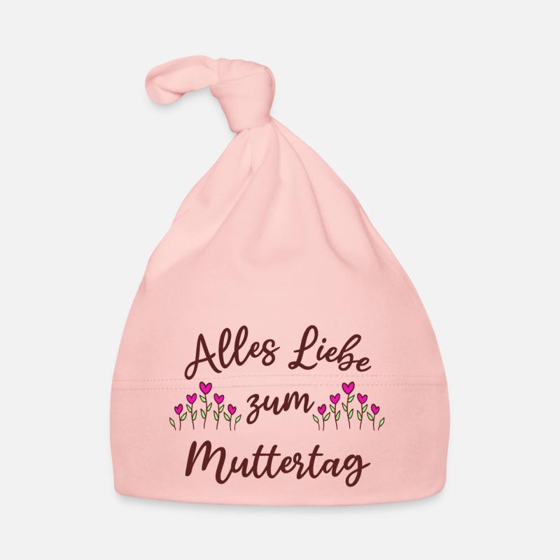 Alles Liebe zum Muttertag - Herzblumen Mama Mutter Baby Bio-Mütze