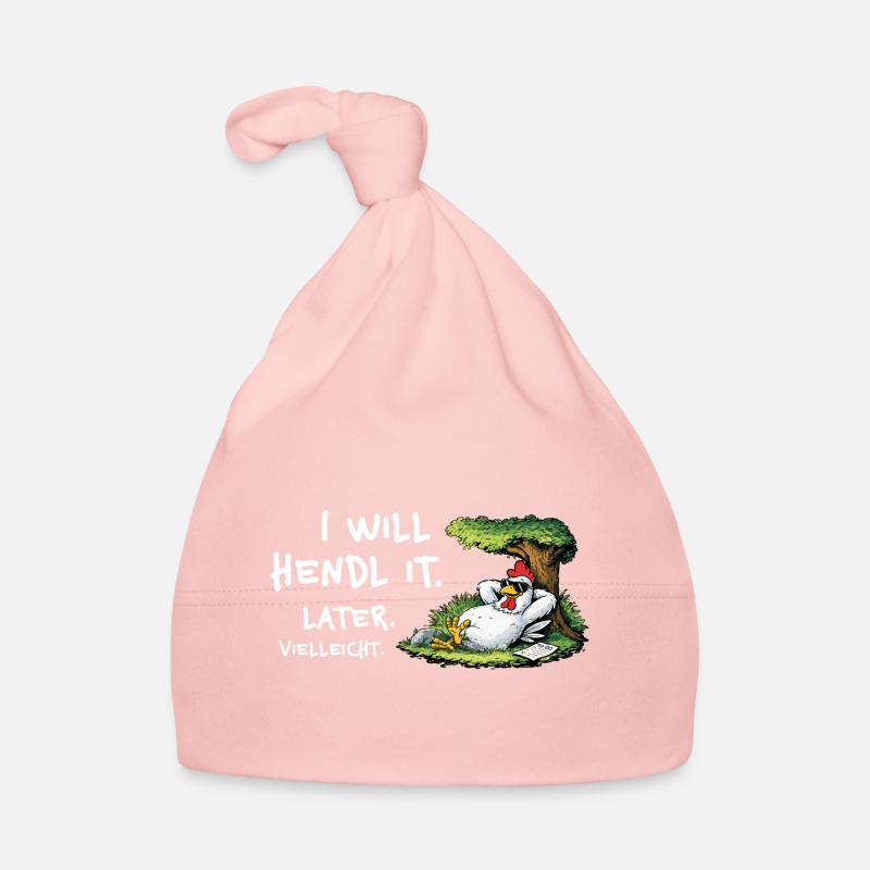 Chicken Procrastination Cartoon Organic Baby Cap
