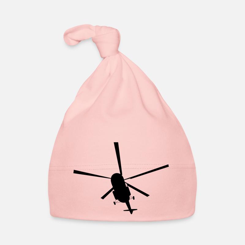 hélicoptère - Bonnet bio Bébé - rose
