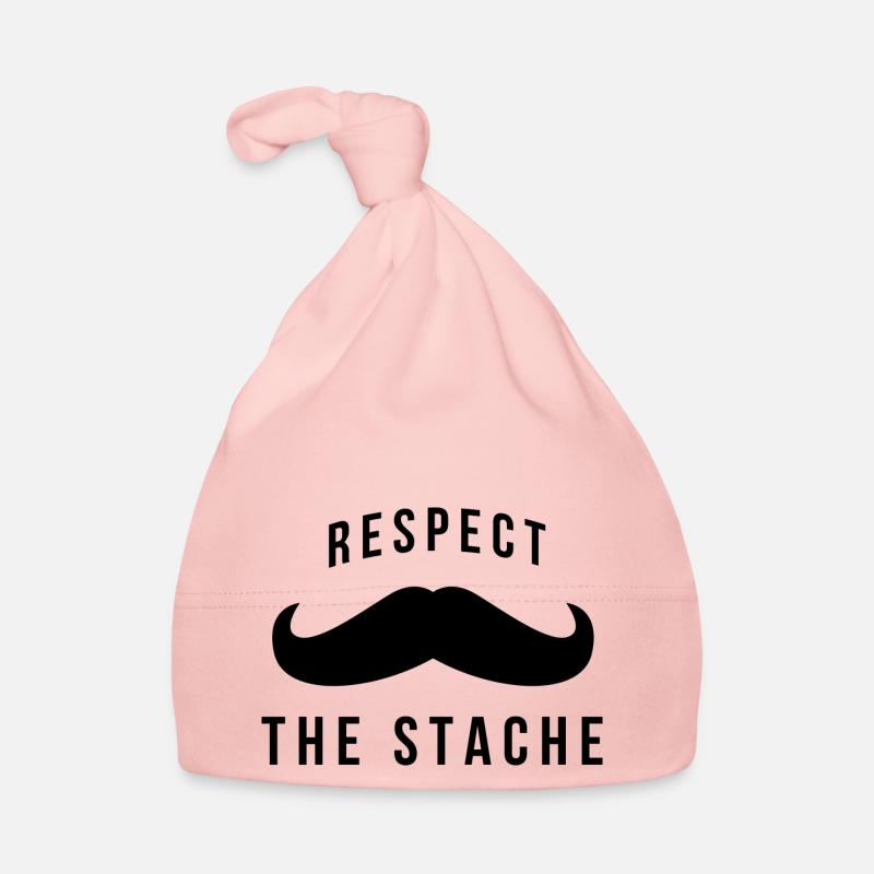 Respect The Stache - Schnurrbart Schnurri Bart Baby Bio-Mütze