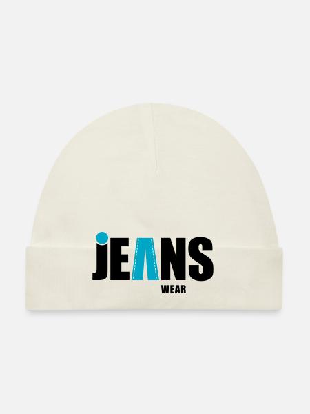 jeans wear mit punkt - Baby Bio-Mütze - Rosa - Vorne