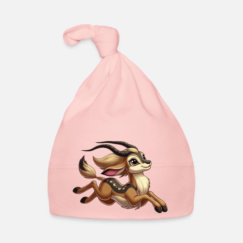 Antilopenmädchen rennt Baby Bio-Mütze