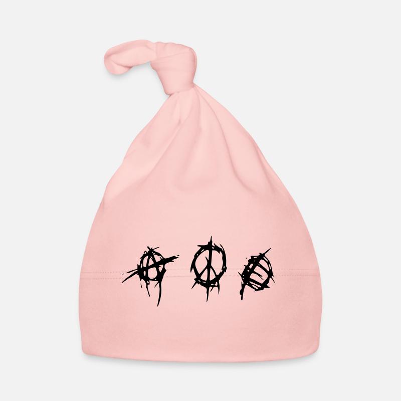 anarchy_peace_equality Baby Bio-Mütze