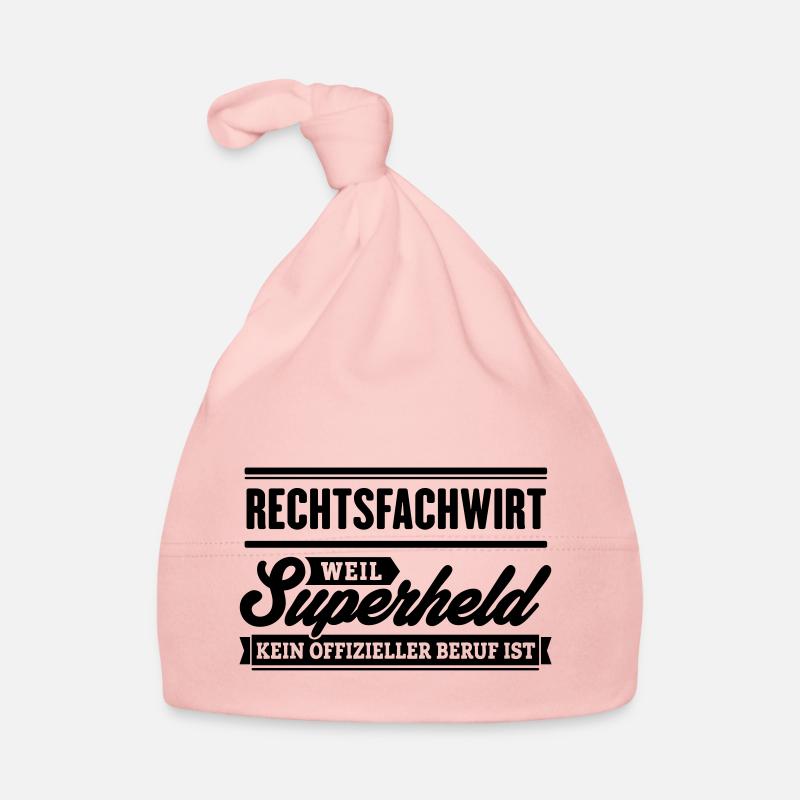 Superheld Rechtsfachwirt - Baby Bio-Mütze - Rosa