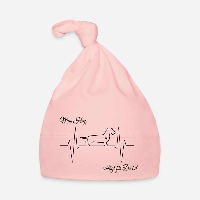 Dackel Herzschlag Baby Bio-Mütze