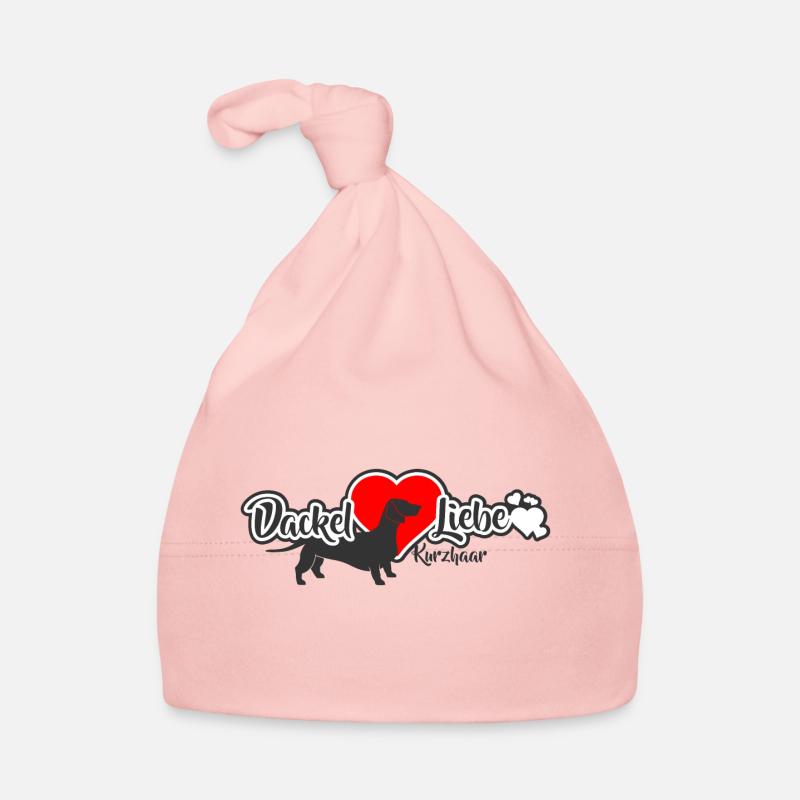 Amour de teckel teckel - Bonnet bio Bébé - rose