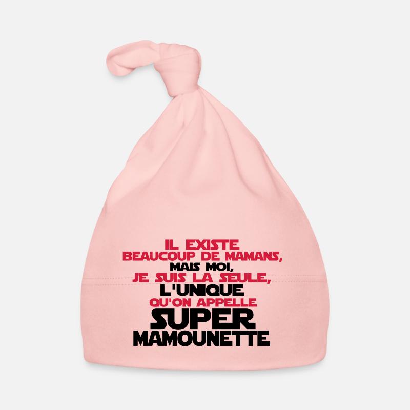 super mamounette la seule - Bonnet bio Bébé - rose
