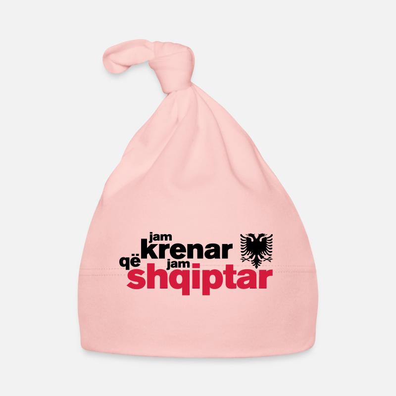 Krenar qe jam Shqiptar - Bonnet bio Bébé - rose