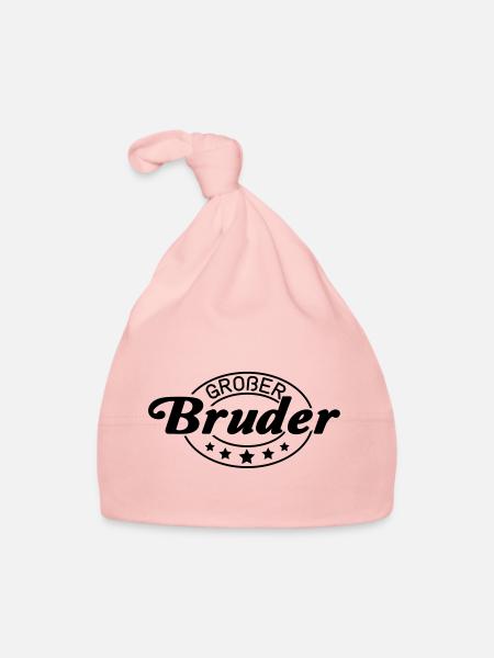 grosser_bruder__f1 - Baby Bio-Mütze - Rosa - Vorne