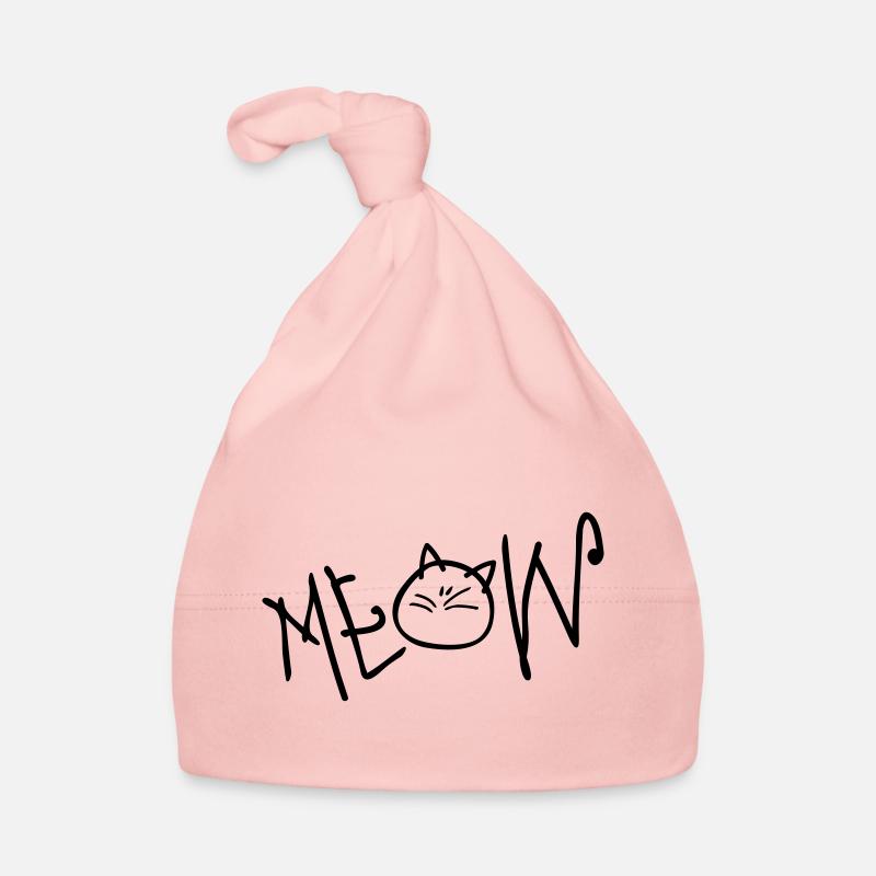 MEOW texte chat Bonnet bio Bébé