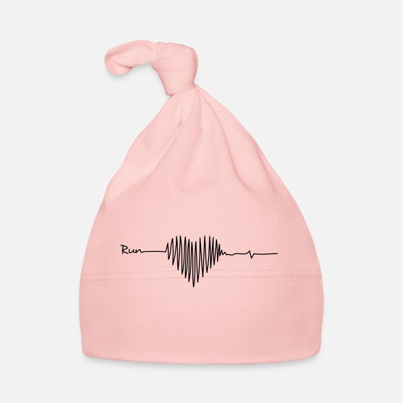 heart frequency run Organic Baby Cap