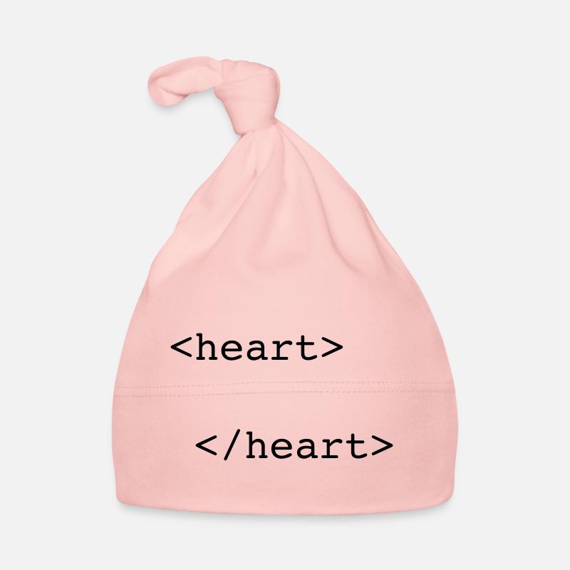 html heart - Baby Bio-Mütze - Rosa