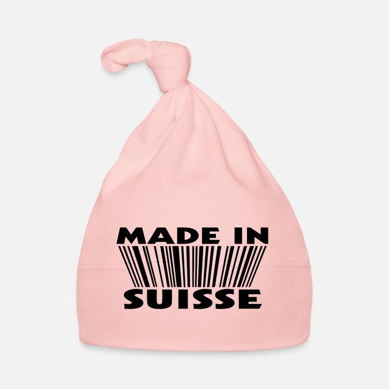 Made in suisse 3D code - Bonnet bio Bébé - rose