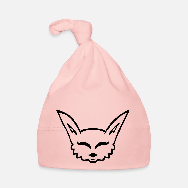 dessin kawaii fenec anime style - Bonnet bio Bébé - rose