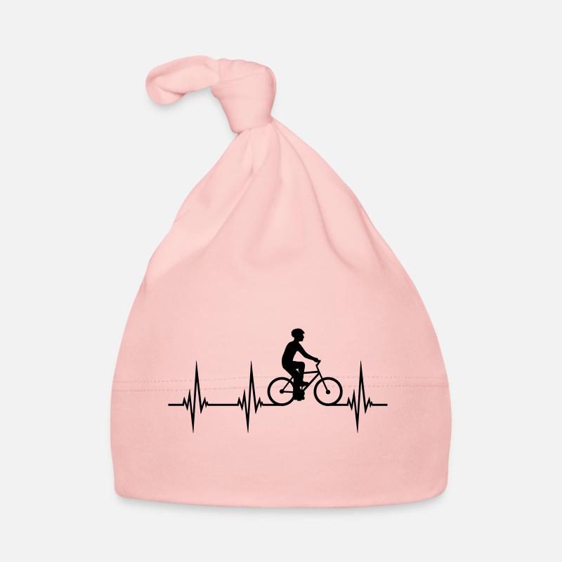 heart beat bicycle driving pulse frequency fahrradfah Organic Baby Cap