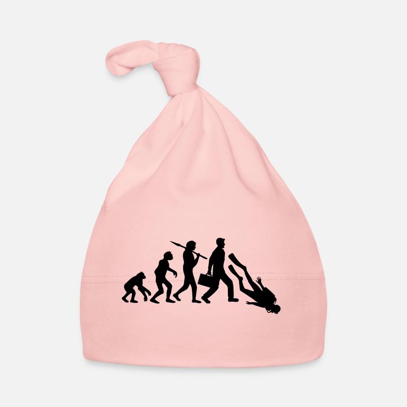 evolution diver sport fun development funny v Organic Baby Cap