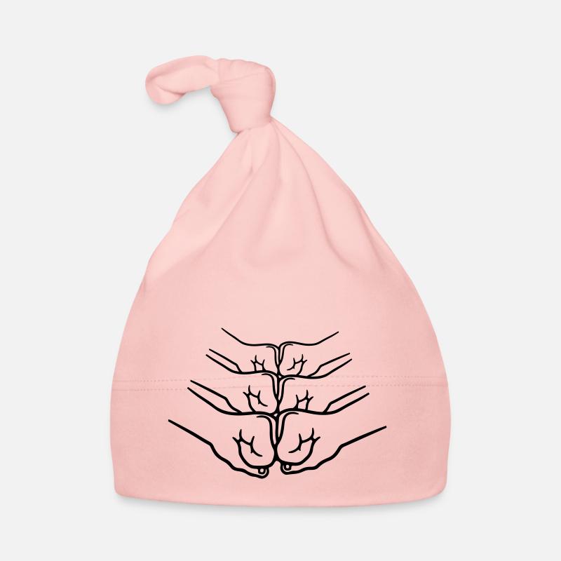 Salutation poinçonnage poignée de main Bonnet bio Bébé